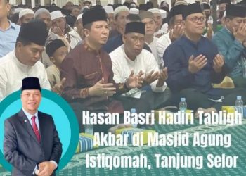 Hasan Basri Hadiri Tabligh Akbar di Masjid Agung Istiqomah Tanjung Selor