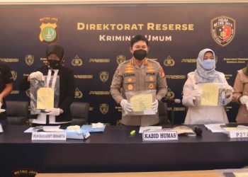 Subdit Reknakta Direktorat Reserse Kriminal Umum Polda Metro Jaya Melakukan Konferensi Pers