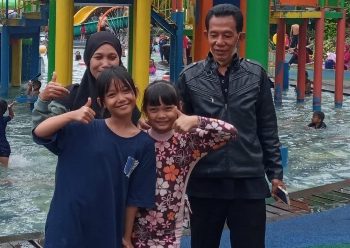 Libur Sekolah, Green Lake View WaterPark Dipadati Pengunjung