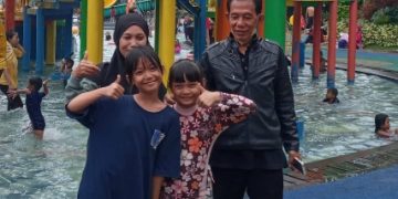 Libur Sekolah, Green Lake View WaterPark Dipadati Pengunjung