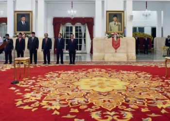 Presiden Jokowi Menyaksikan Pengucapan Sumpah Sunarto Sebagai Wakil MA Bidang Yudisial