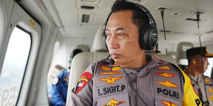 Kapolri Meninjau Langsung Arus Balik Lebaran, Dari Udara Mengunakan Helikopter