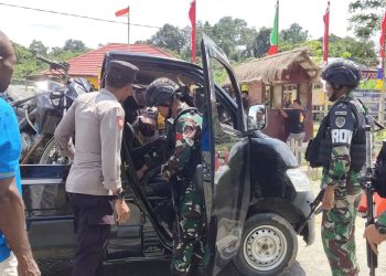 Satgas Yonif 310/KK Gelar Sweeping Gabungan Di Jalur Trans Papua