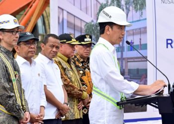 Presiden Joko Widodo Melakukan Peletakan Batu Pertama (groundbreaking) Rumah Sakit Abdi Waluyo di kawasan Ibu Kota Nusantara