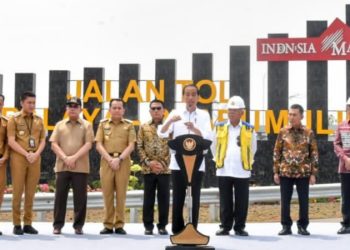 Presiden Joko Widodo, Meresmikan Jalan Tol Indralaya-Prabumulih,  Merupakan Bagian dari Jalan Tol Trans-Sumatra