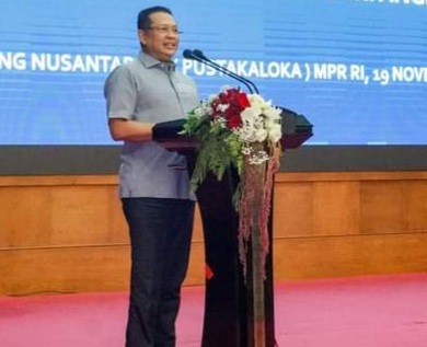 Sosialisasi Empat Pilar MPR RI Bersama Forum Komunikasi Putra Putri Angkatan Laut (FKPPAL), Ketua MPR RI Bamsoet Tekankan Pentingnya Netralitas TNI dalam Pemilu