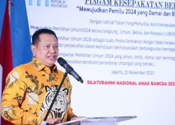 Hadiri Silaturahmi Nasional Anak Bangsa, Ketua MPR RI Bamsoet Ajak Wujudkan Pemilu yang Damai dan Bermartabat