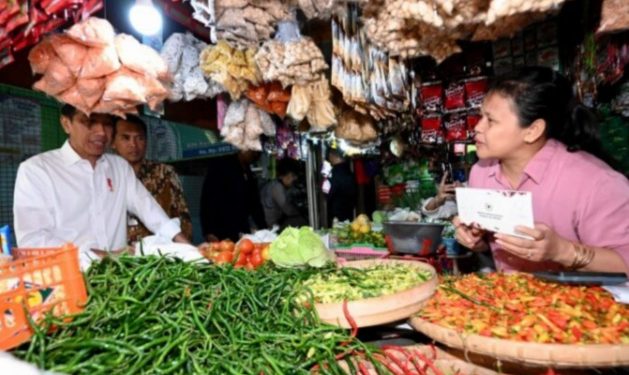 Presiden Jokowi Tinjau Stok dan Harga Bahan Pokok di Pasar Kota Wonogiri