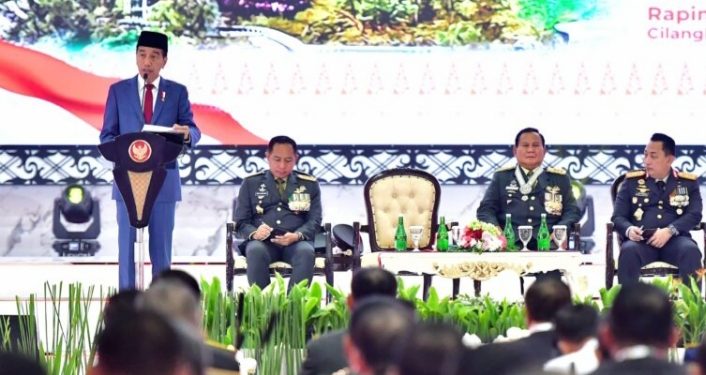 Presiden Joko Widodo Memimpin Rapat Pimpinan TNI-Polri Tahun 2024