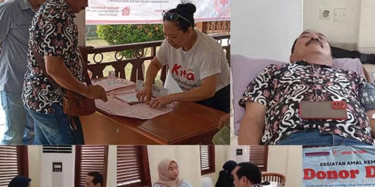 Cabup Jayapura, dr. Yohannis Manangsang, M.Kes, Ikuti Kegiatan Donor Darah bersama Yayasan 98 Peduli