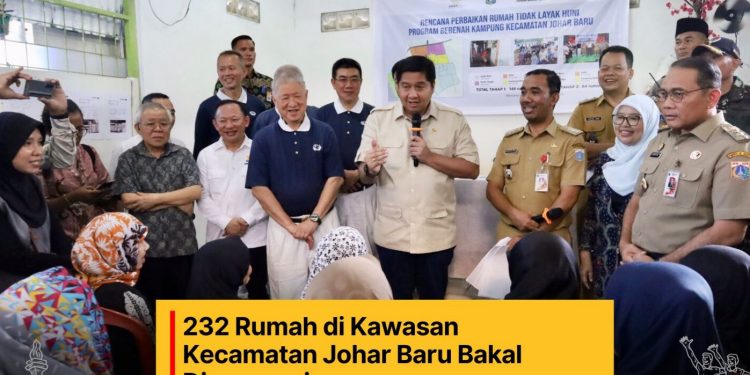 Arifin dampingi Menteri Perumahan Maruarar Sirait 232 Rumah di Kawasan Kecamatan Johar Baru Bakal Direnovasi
